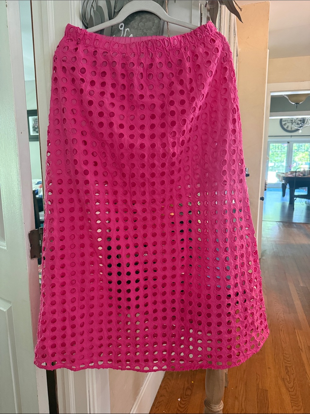 Tuckernuck Hot Pink Eyelet A-Line Skirt